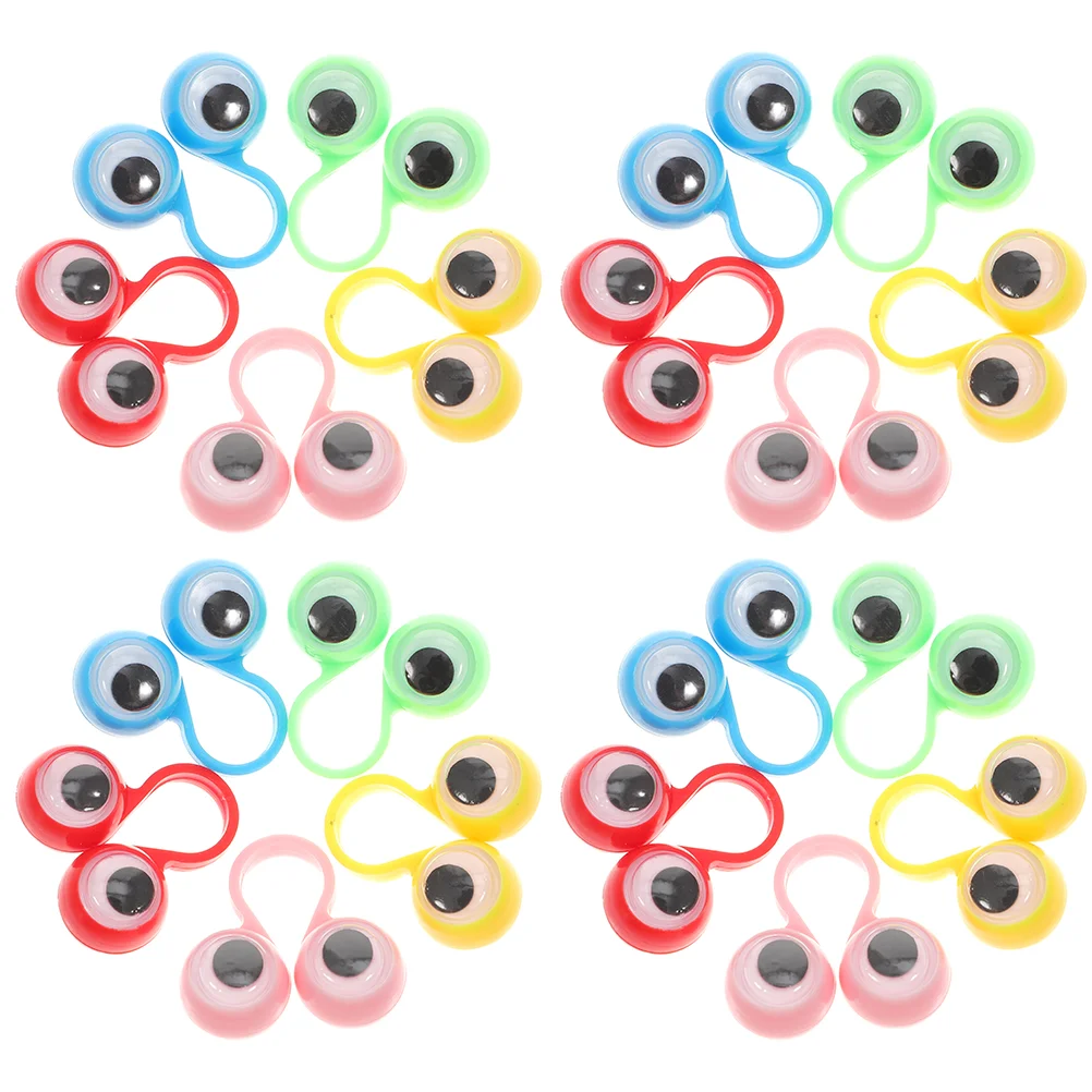 

30pcs Eyeball Finger Puppet Kids Rings Eye Finger Smart Kids Rings Kids Party Favors Party Gifts (Random Color)