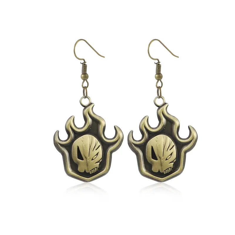 Anime Bleach Drop Earring Fashion Kurosaki Mask Dangle Earring Skull