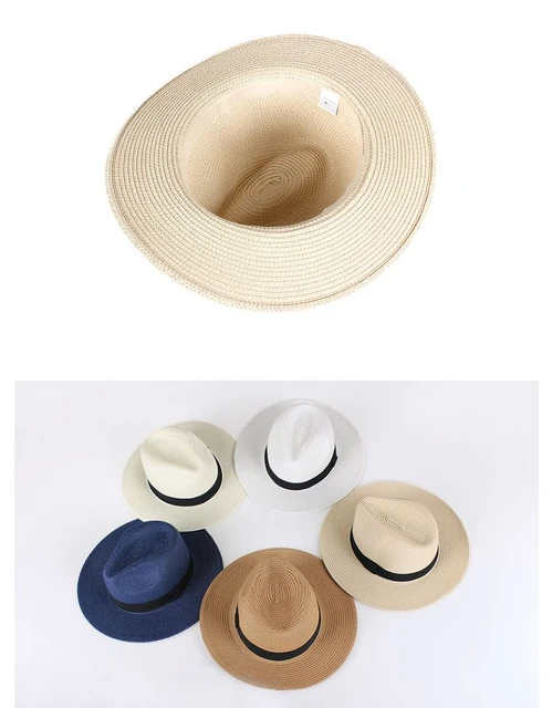Chapeau de soleil Bob Ricard pour hommes et femmes, chapeau de paille avec  ruban, casquette de bassin pare-soleil, fête en plein air, été, ander,  vente en gros, E27, nouveau - AliExpress