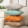 Scandinavian ins style solid colour pillow cover heavy cotton linen living room sofa cushion winter waist pillow case 4