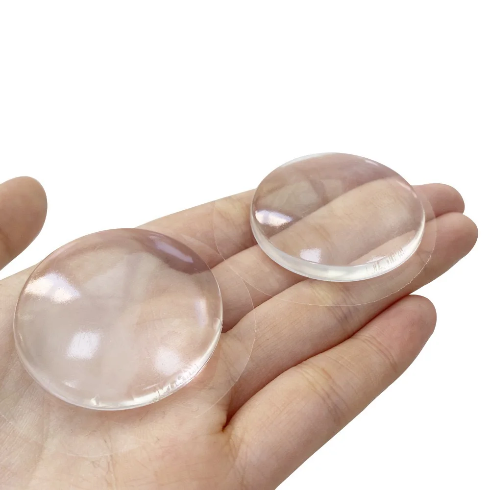 Door Stopper Silicone Door Stopper Door Stopper Bumpers Silicone Rubber Bumpers Silicone Door Sticker Soft Silicone Round Transparent Non-slip Door Stopper Muffler Wall Protector Self-adhesive Door Handle Bumper Protective Plug