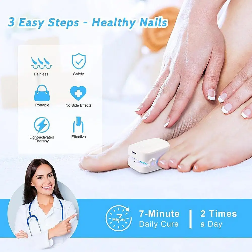 Effective Rechargeable Nail Fungus Cleaning Laser Anti Fungal Treatment Repair Damaged Discolored Thick Fingernails For Nail