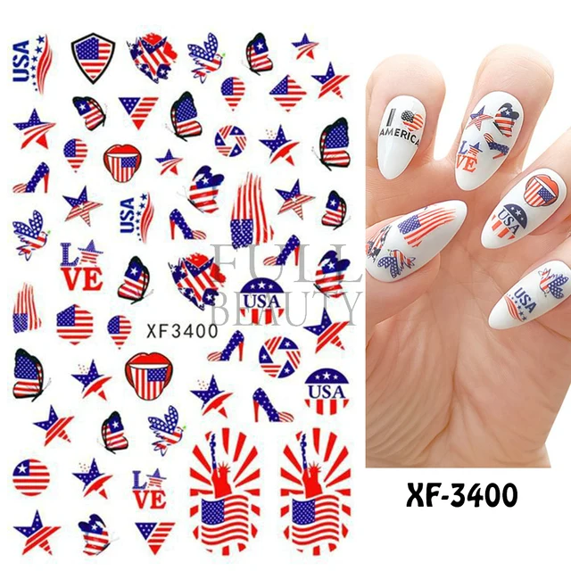 Red, White, & Blue Friday: DIY American Flag Nails by TBD | Blushing Black