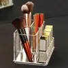 Transparent Acrylic Square Pen Holder Desktop Cosmetic Storage Box Large Capacity Makeup Brush Pen Holder Desk Organization 3