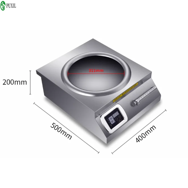 Commercial induction cooker 5000w high-power flat braised meat soup cooker 5kw stir-fry commercial induction cooker convenient 2