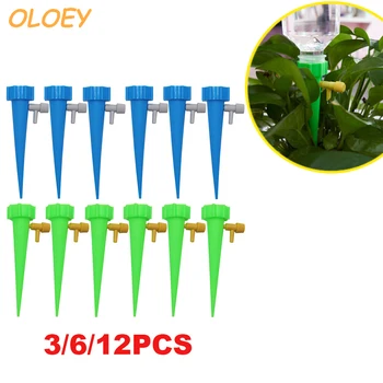 자동 점적 관개 시스템, 꽃 식물용 자체 급수 스파이크, 온실 정원 조정 가능한 자동 물 드리퍼 장치