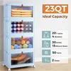 4 Tier Stackable Plastic Storage Bins with Lid and Wheels - 23 QT Closet Organizers and Storage, Foldable Storage Containers 2