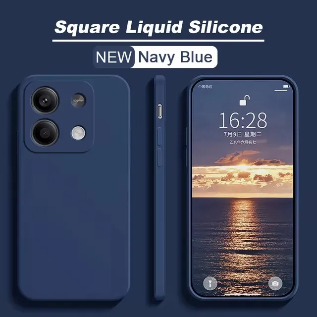Elegant Liquid Silicone Full Cover Phone Case - Fashionable Protection