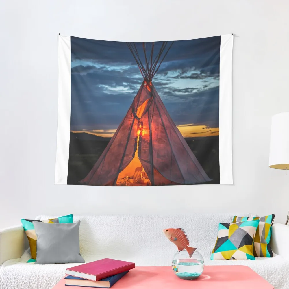 

Southwestern Teepee Sunset Tapestry Decoration Wall Wall Deco Room Decorations Room Decorator
