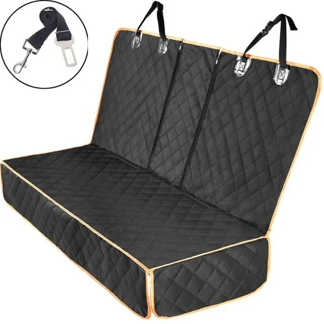 Car Dog Seat Cover for Back Seat Waterproof Auto Rear Pet Seat Protector Mat Nonslip Universal Safety Carrier For Outing Dogs 5