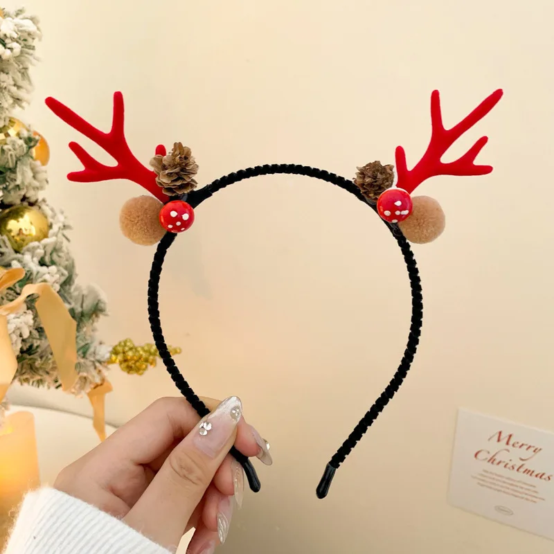 Christmas Headbands Snowman Reindeer Antlers Santa Design Hairband New Year Hair Accessories Xmas Gifts Photo Booth