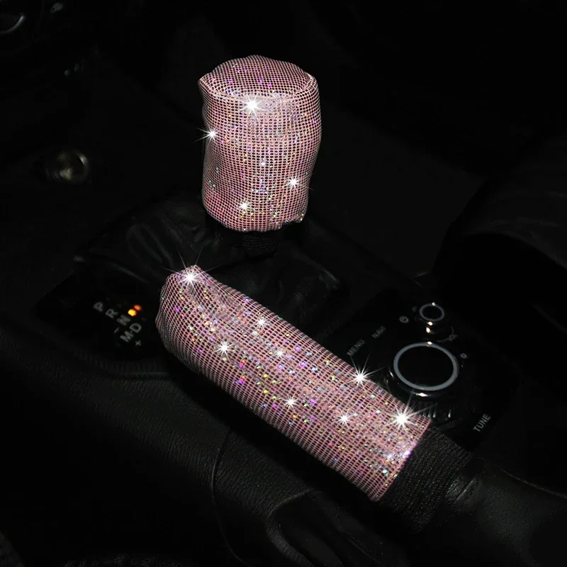 Bling Bling Diamond Rhinestones Car Steering Wheel Cover 37/38cm Auto Interior Accessories Women Case Car Styling Four Seasons steering wheel cover