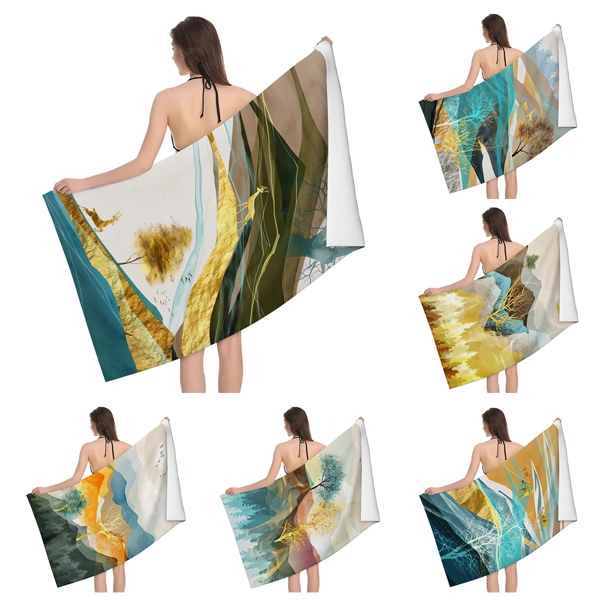 

Home bath towels for the body towels Natural Animal Style bath quick drying microfiber beach towel man women large sports towel