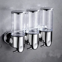 Bathroom Liquid Soap Dispenser Single/double/triple Wall Mount Soap Shampoo Gel Shower Liquid Container for Bathroom Accessories 2