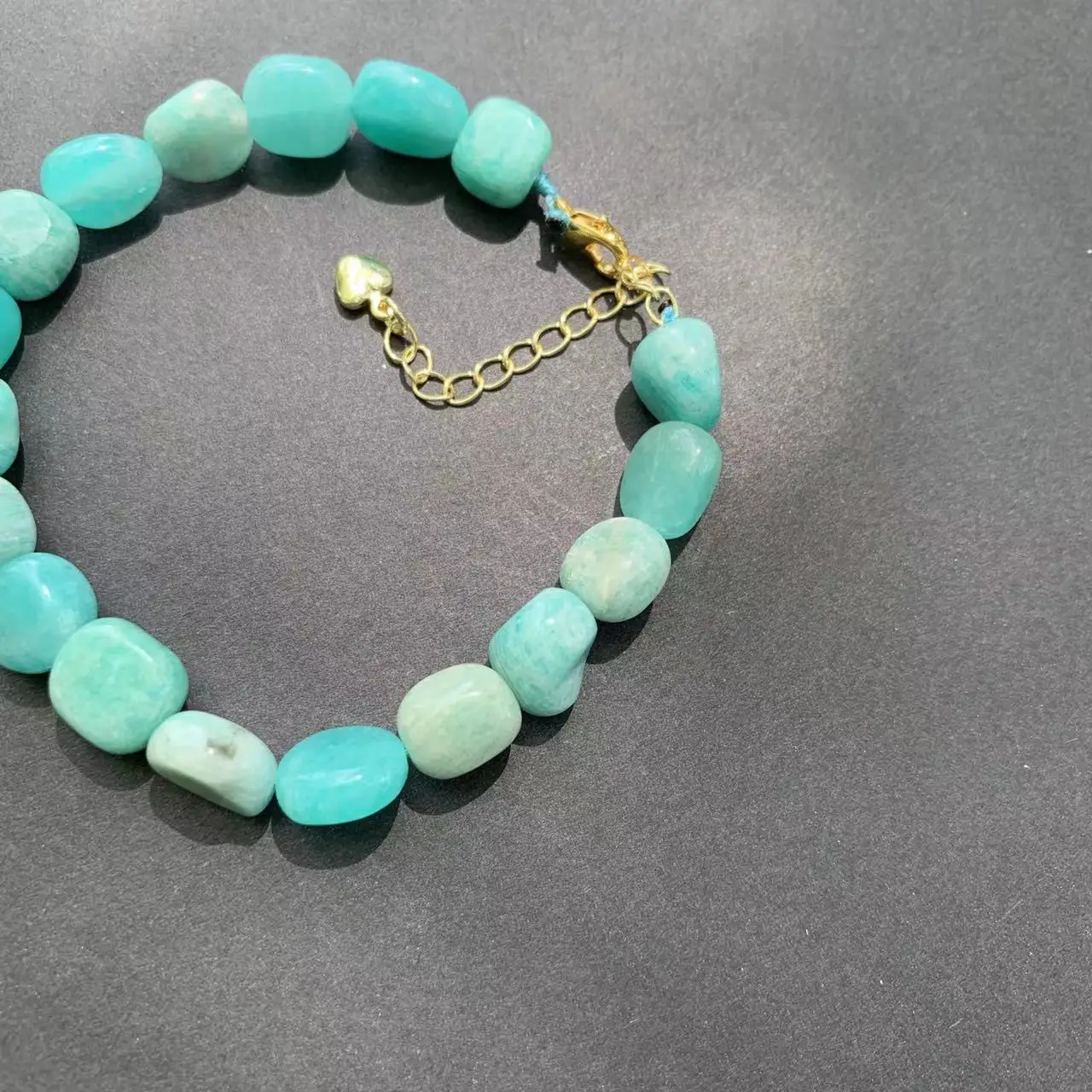 Natural Amazonite Bracelet Blue Stone Irregular Jewelry Wholesale Design Handmade GEM Beads Healing Women Jewelry Gifts