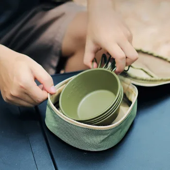 10-1pcs 300ML Sierra Cup With Handle Tableware Outdoor Camping Cookware Stainless Cooking Plates Bowl Travel Camping Supplies 5