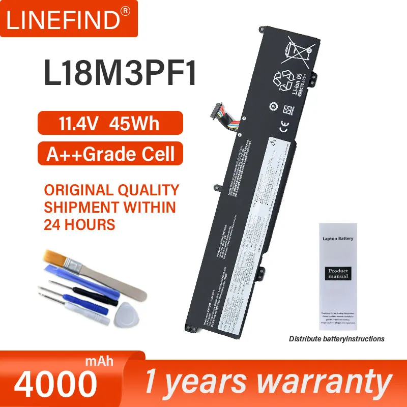 Аккумулятор L18C3PF1 L18M3PF1 для ноутбука Lenovo Ideapad L340-15IRH Gaming Series 5B10T04975 11,52 в 45 Вт/ч