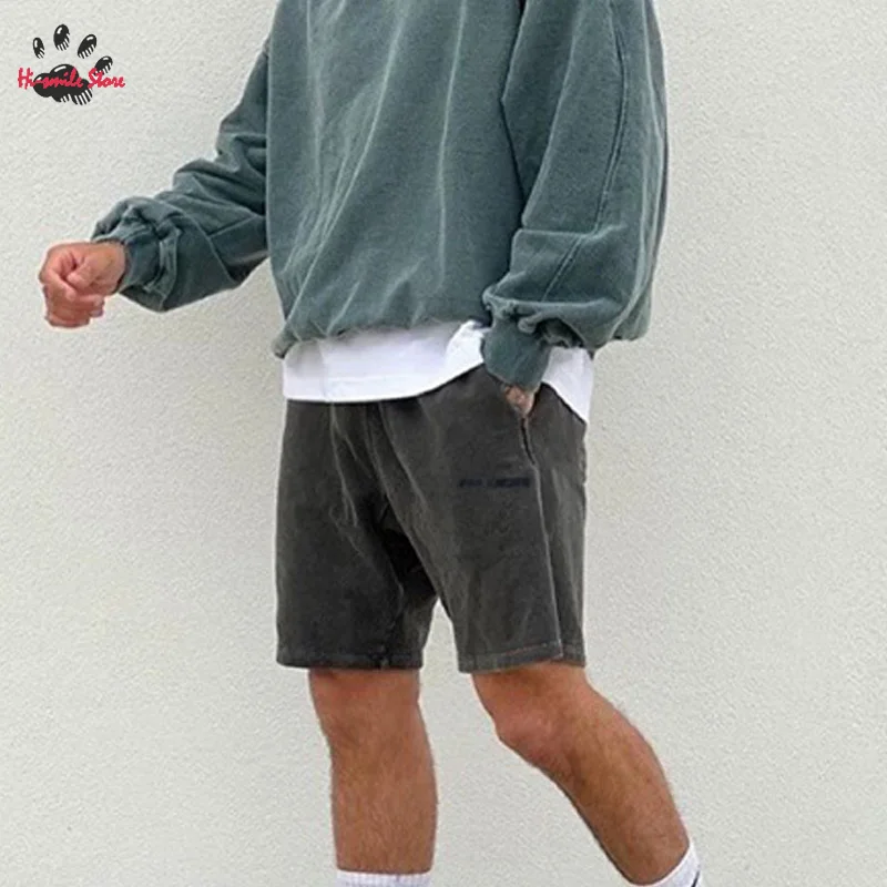 2024 Heavy Fabric Joggers Letter Embroidery FAR ARCHIVE Shorts 1:1 Best Quality Retro Washed Streetwear Men Woman