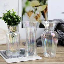 Small Desktop Vase Glass Vases Home Decor Flower Vase Plant Pot Decorative Living Room Nordic Decoration Home