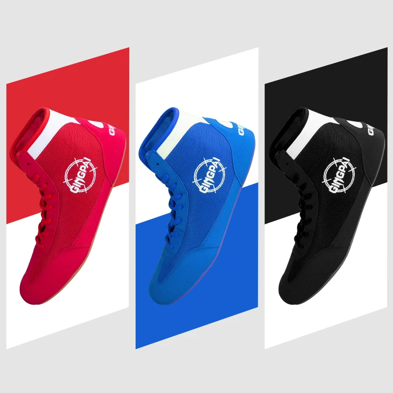 GINGPAI Wrestling Shoes Professional Boxing Shoes Men's Training