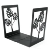 2pc Botanical Pattern Book Ends for Book Lovers Heavy Duty L-Shaped Metal Bookends Organise Books Book Stands for Men Women 3