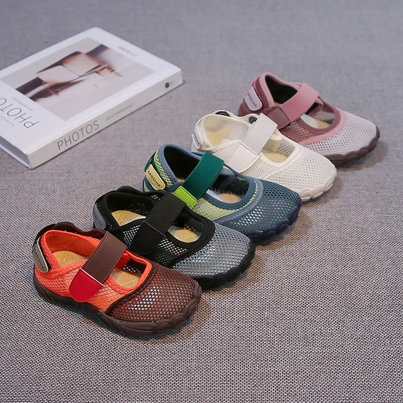 Tênis Infantil de Verão em Malha Respirável, Colorido, Estilo Descalço, Antiderrapante, Unissex, Esportivo, Casual, para Meninos e Meninas, Tamanhos 23-37_voghion.com