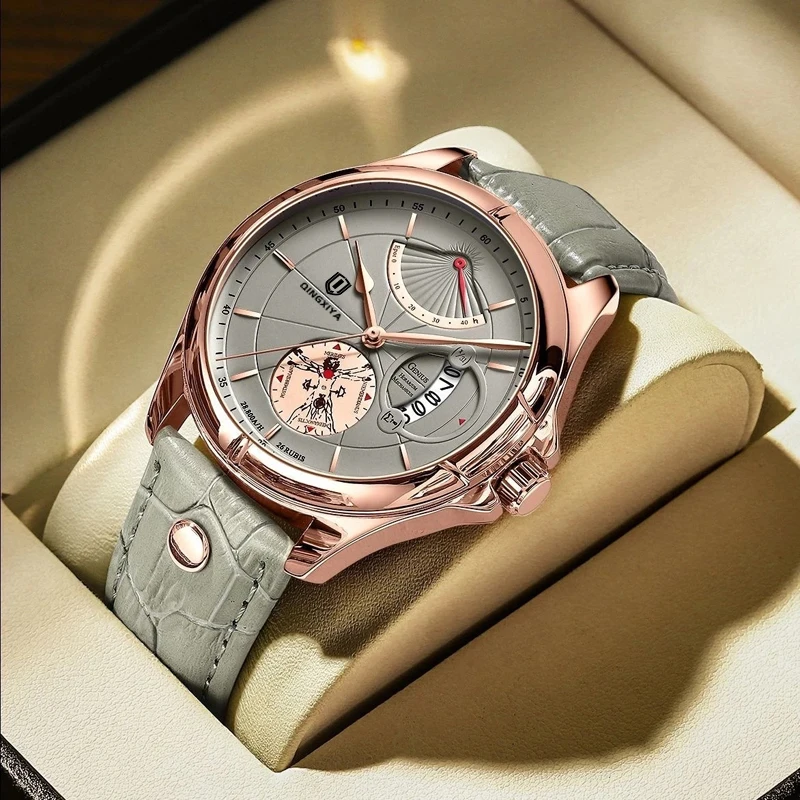 QINGXIYA New Men Watch Fashion Top Luxury Sport Men's Wristwatch Waterproof Leather Date Quartz Watches Man Relogio Masculino