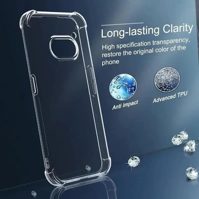 Transparent TPU Shockproof Bumper Phone Case with Four-Corner Protection