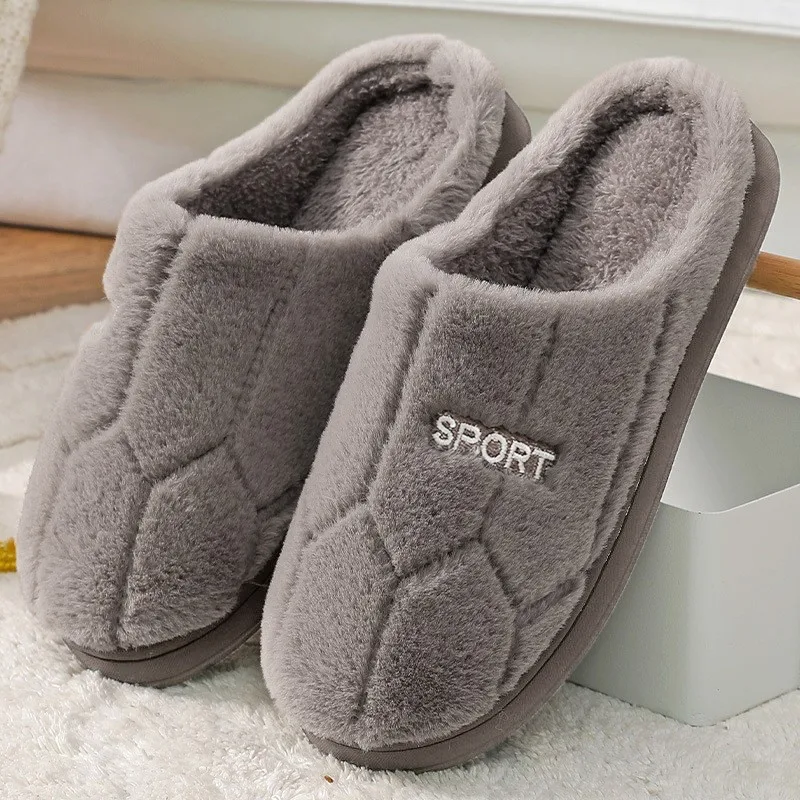 Plush Womens Men Warm Flop Flip House Soft Slippers Autumn Winter