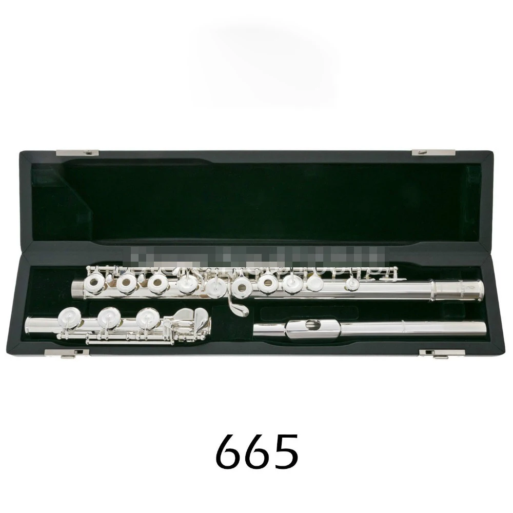 

665 Flute High Quality Silver Plated 17 Key Flute Open Hole Instrument