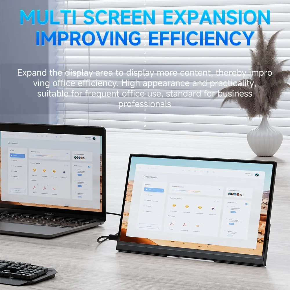 MUCAl 15.6 인치 휴대용 모니터 FHD 1920*1080 여행 게임 노트북 전화 스위치 용 15.6 디스플레이 화면 ps4 ps5 XboX MacBook