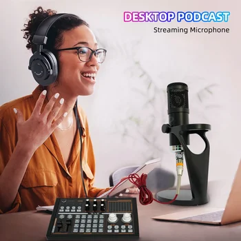 Podcast Mixer Equipment Microphone Bundle Kit,BM-800 Podcast Microphone Set 2025 6