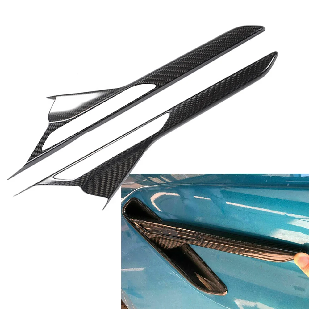 

Carbon Fiber Car Side Fender Air Vent Trim Decoration Accessories For BMW F90 M5 2018 2019 2020 2021 2022 2023