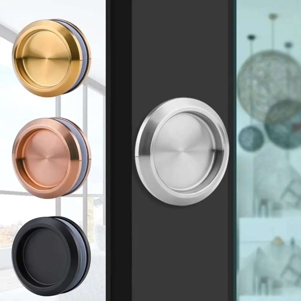 Door Handles Multifunctional Invisible Stainless Steel Embedded Sliding Glass