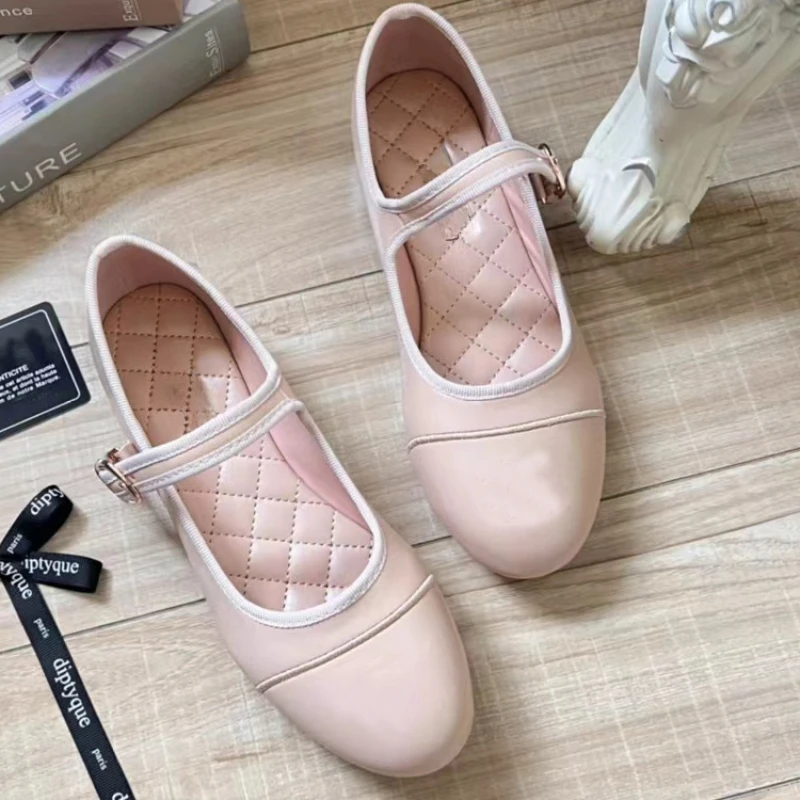 2024 Spring/Summer Leisure New Embroidered Ballet Shoes Shallow Mouth Single Shoes Lazy Flat Bottom Mary Jane Women's Shoes