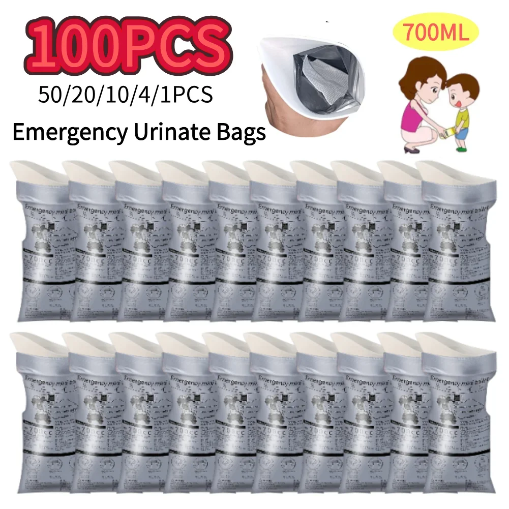Travel Mini Mobile Toilet Portable Urine Bag Outdoor Emergency Urinate Bags 700ml Disposable Vomiting Bag for Baby Women Men