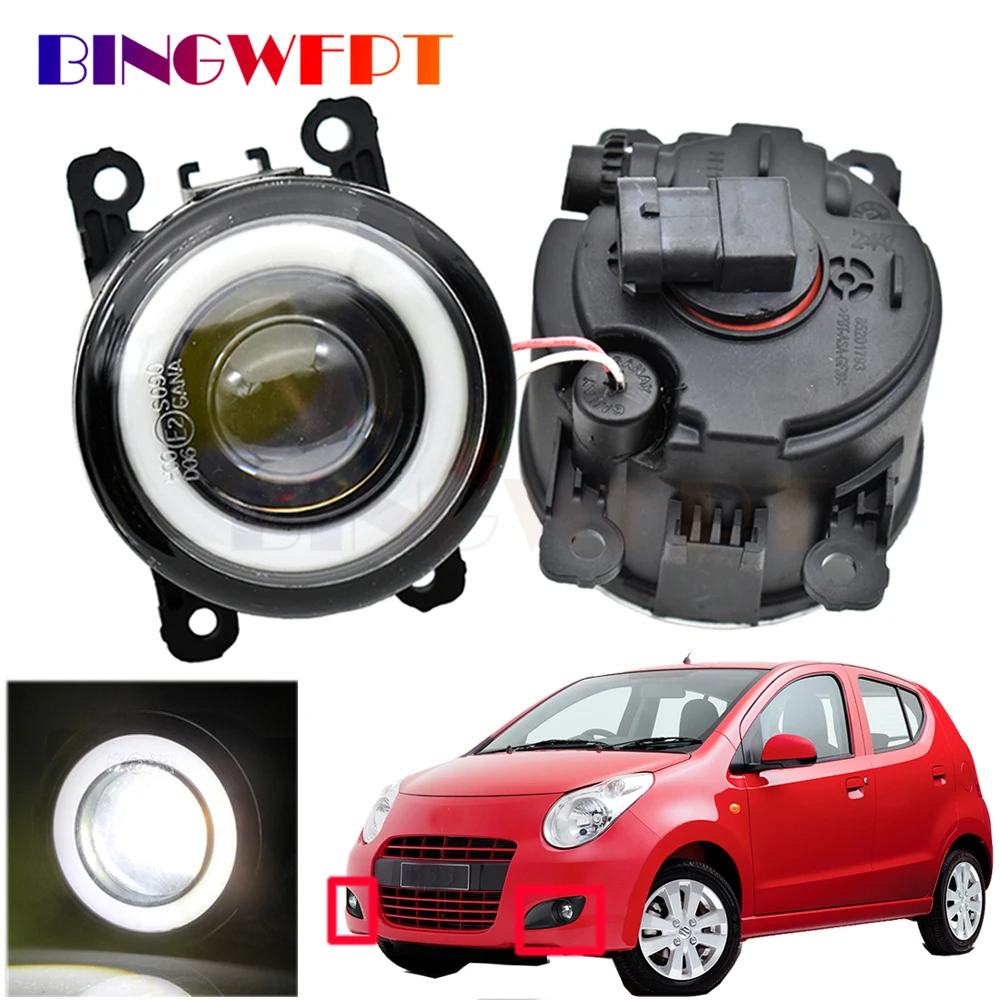 Car Angel Eye Fog Light Assembly Halo Ring Drl 12v Fog Daytime Running
