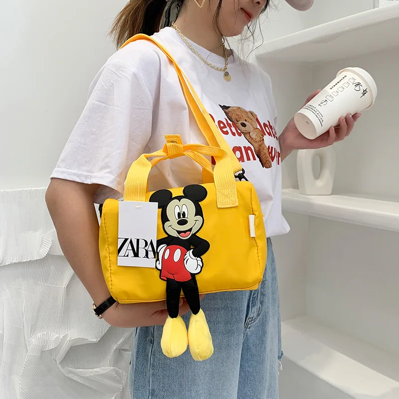 2023 New Disney Shoulder Bags Cartoons Mickey Mouse Nylon Bag Women Messenger Bag Cute Anime Fashion Handbag Gifts for A Girls