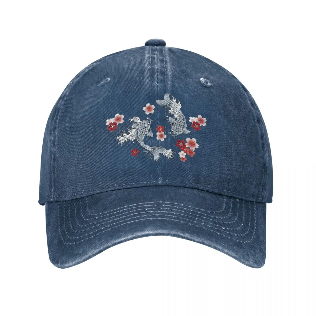 

Koi sakura blossom in blue Cap Cowboy Hat Cap winter Hat for girls Men's