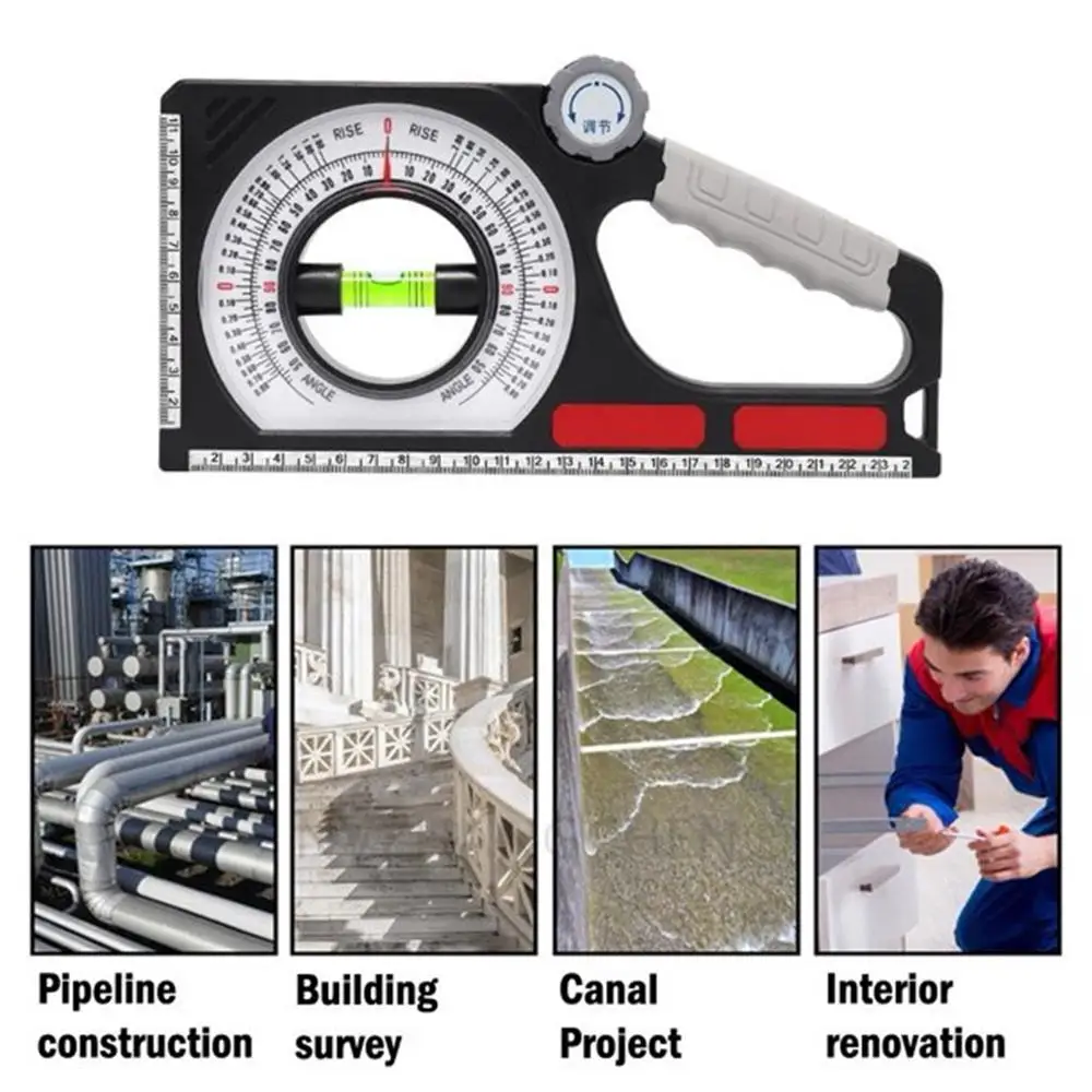 Portable Mechanical Slope Meter Multifunction Measuring Instrument Angle Ruler
