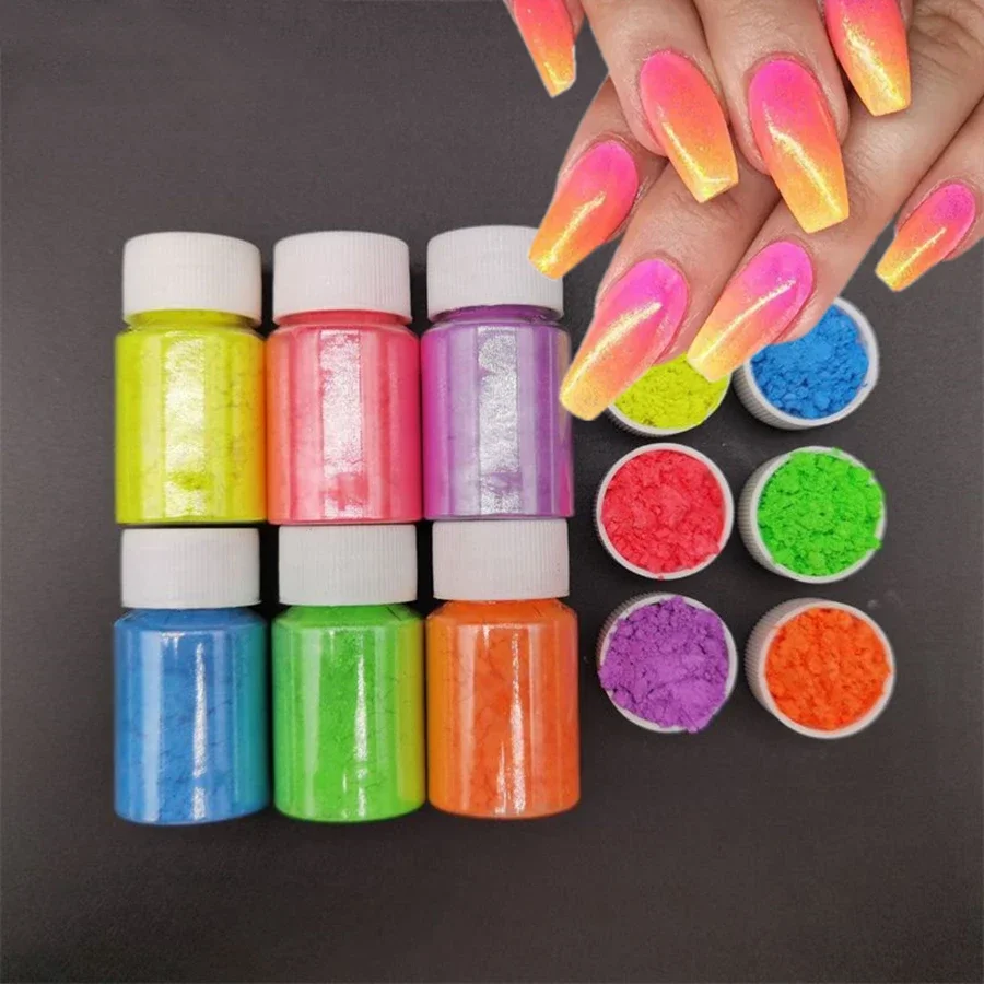 Royal Gold Mica Powder Symphony Highlight Pearlescent For Epoxy Resin Dye Nail Art Glitter Eyeshadow Soap Cosmetic Powder 6pcs