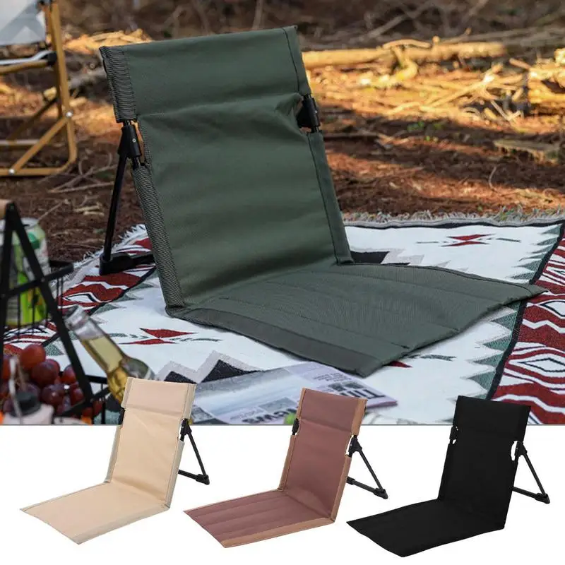 Beach Lounger Foldable Camping Chair Outdoor Garden Park Single Lazy Relaxing Chair Outdoor Picnic Camping Folding Back Chair