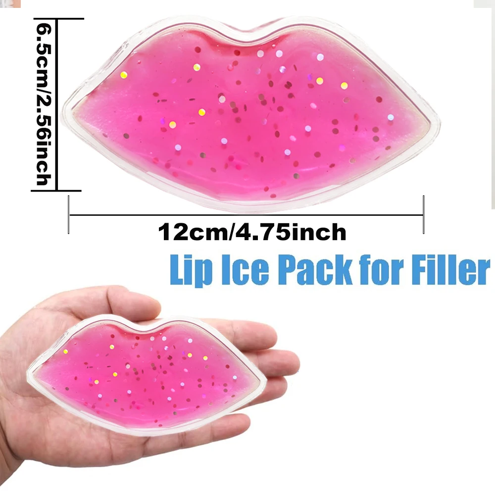 3-6PCS Soothing Lip Gel Ice Pack Reusable Cooling Gel Pads for Lip Comfort & Swelling Relief Portable Design for On-The-Go Use