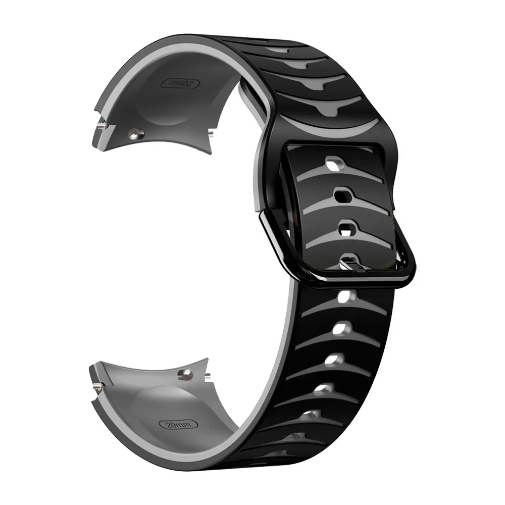 Silicone Two-Tone Soft Strap Bracelet Band