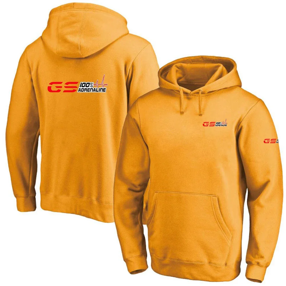 

2024 Spring Autumn GS Adrenaline Motorrad Biker Fan Logo Print Solid Color Comfortable Hoodies Men's Long Sleeve Hooded Pullover