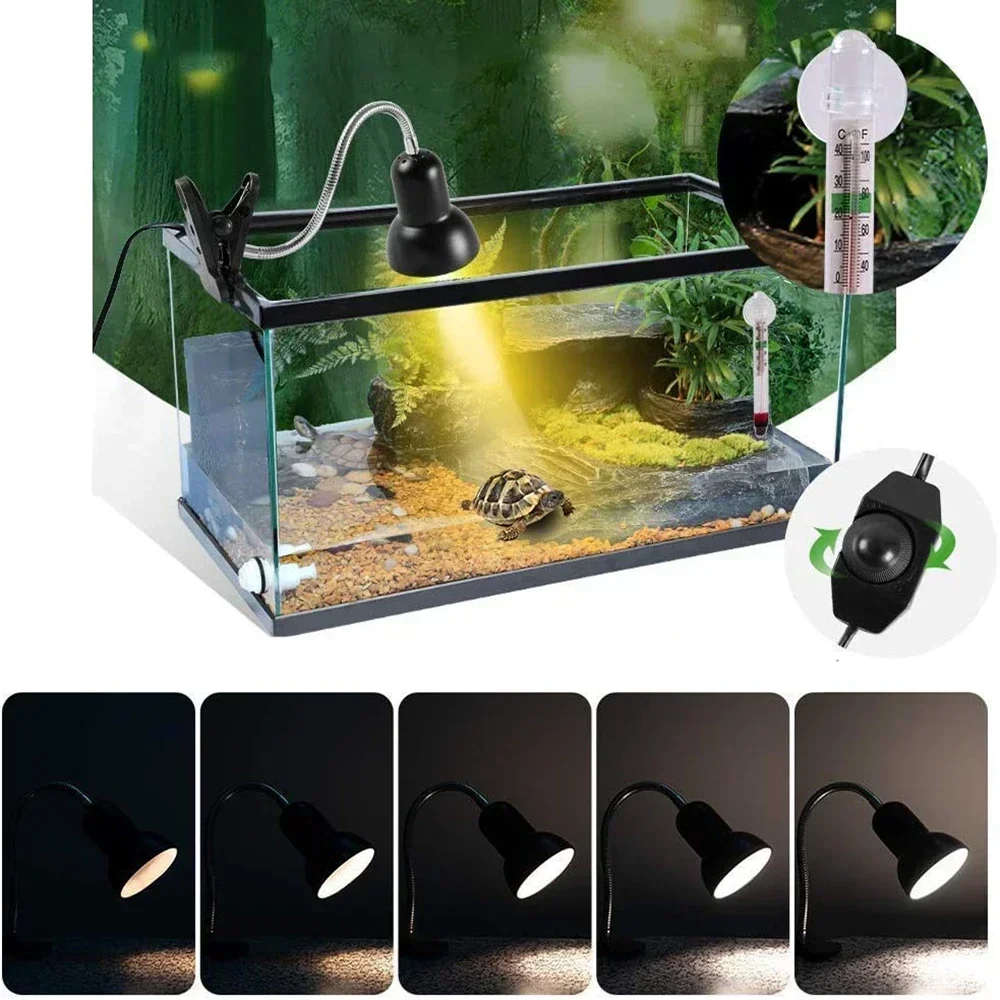 E27 Reptile Heating Lamp Lampshade American and European Standard Shower Lamp Holder Calcium Supplement Lizard Turtle reptile heating lamp