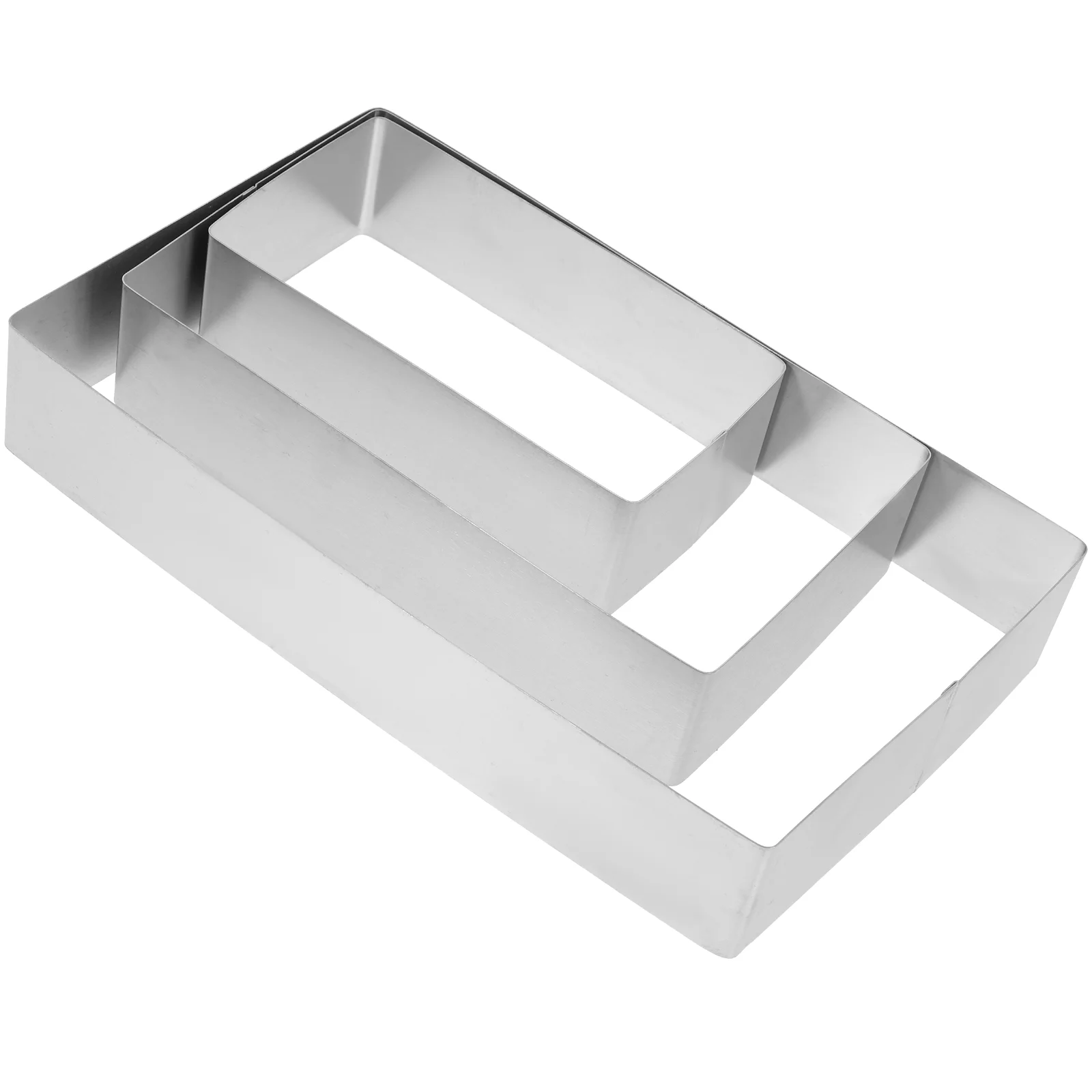 

3 Pcs Reusable Cookie Mould Cake Stainless Tiramisu Steel Mousse Ring Mold Reuseable