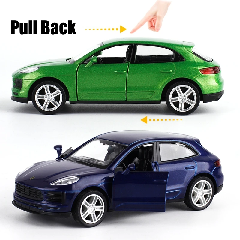 1/36 Porsche Macan SUV Toy Car Model For Children 5'' RMZ CiTY Diecast Sport Miniature Pull Back Collection Gift For Kid Boy 4
