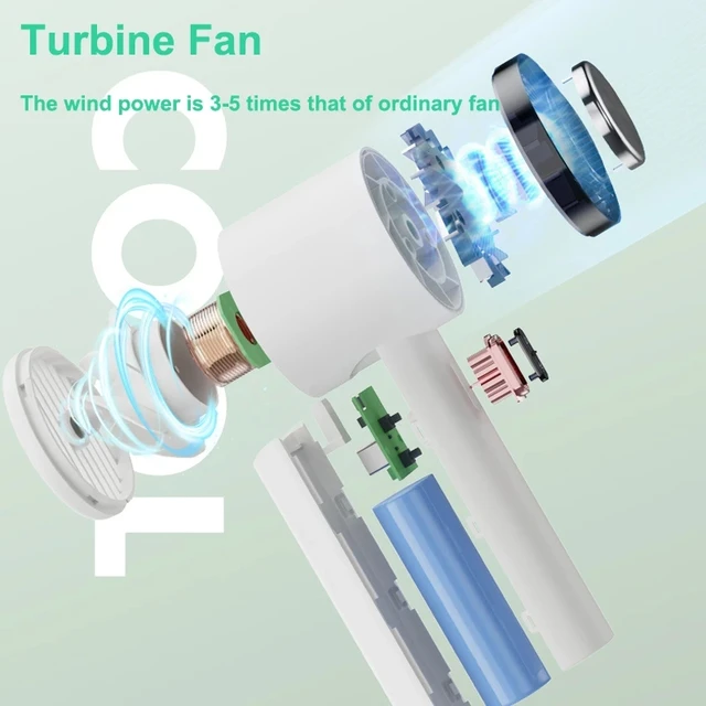 Új Usb Mini Ventilátor 2200Mah Hideg Kompresszi Elektromos Kézi Újratölthető Léghűtő Turbina Pengék Praktikus Hűtőventilátor - Image 6