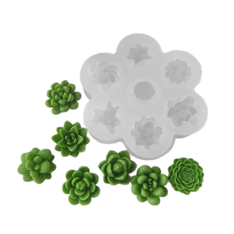 

Decorative Mould Silicone Succulent Plant Mold for Crystal Epoxy Resin Crafts and A0KD